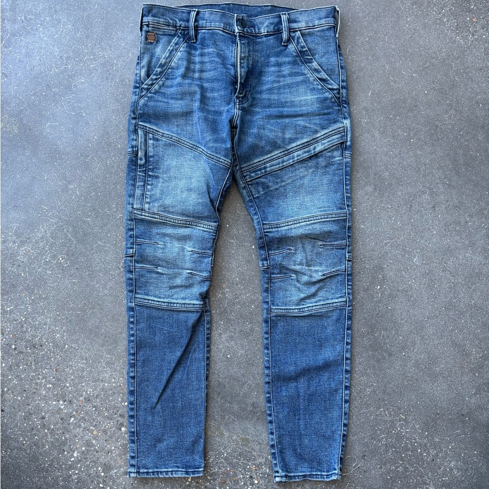 G-Star Men's Distressed Blue Skinny Jeans